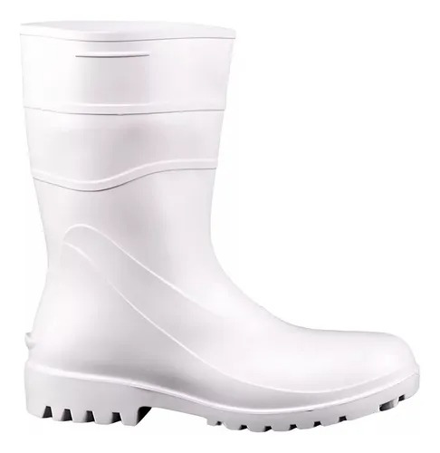 Bota Galocha Pvc Limpeza Faxina Branca Antiderrapante Bracol